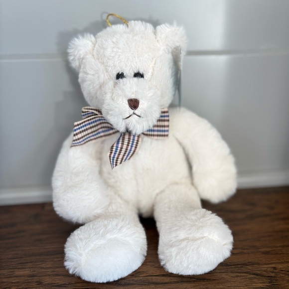 Burton & Burton Other - NEW Burton and Burton Teddy Bear Plush Stuffed Animal Toy Tan Brown Check Bow